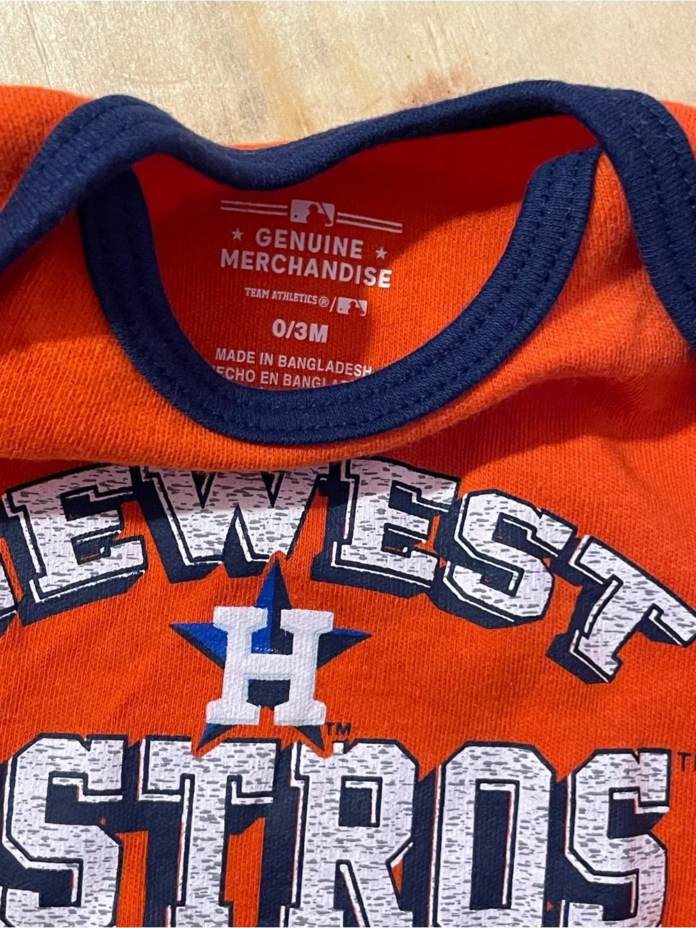 Genuine Merchandise Houston Astros Orange & White Baby Bodysuit Duo